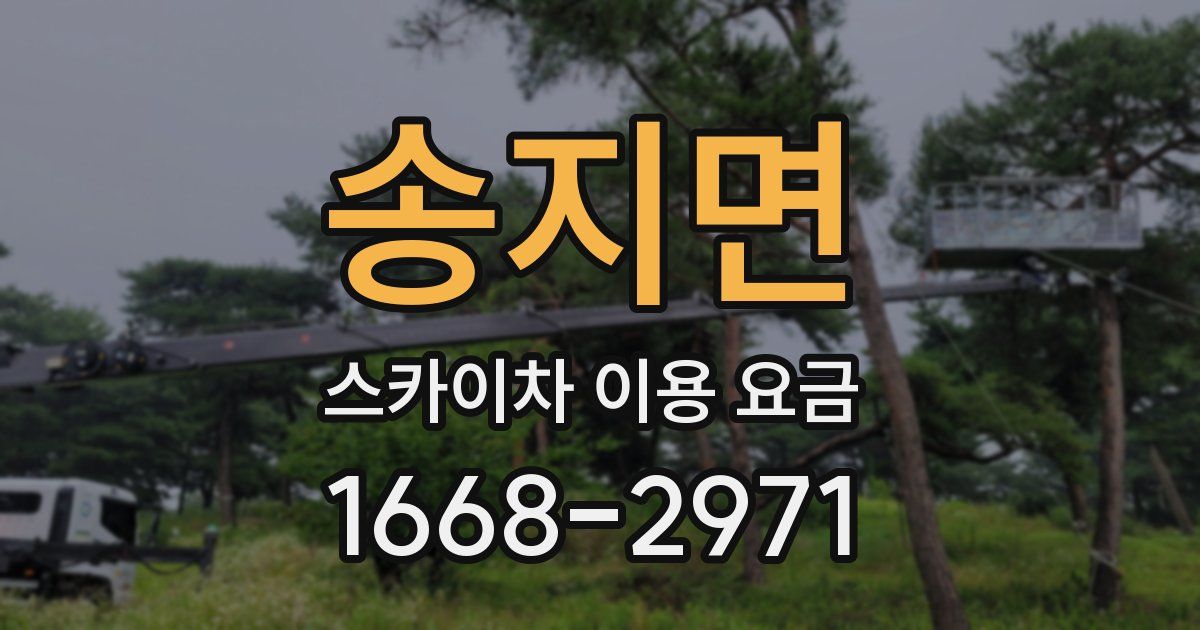 송지면 스카이차 이용 요금