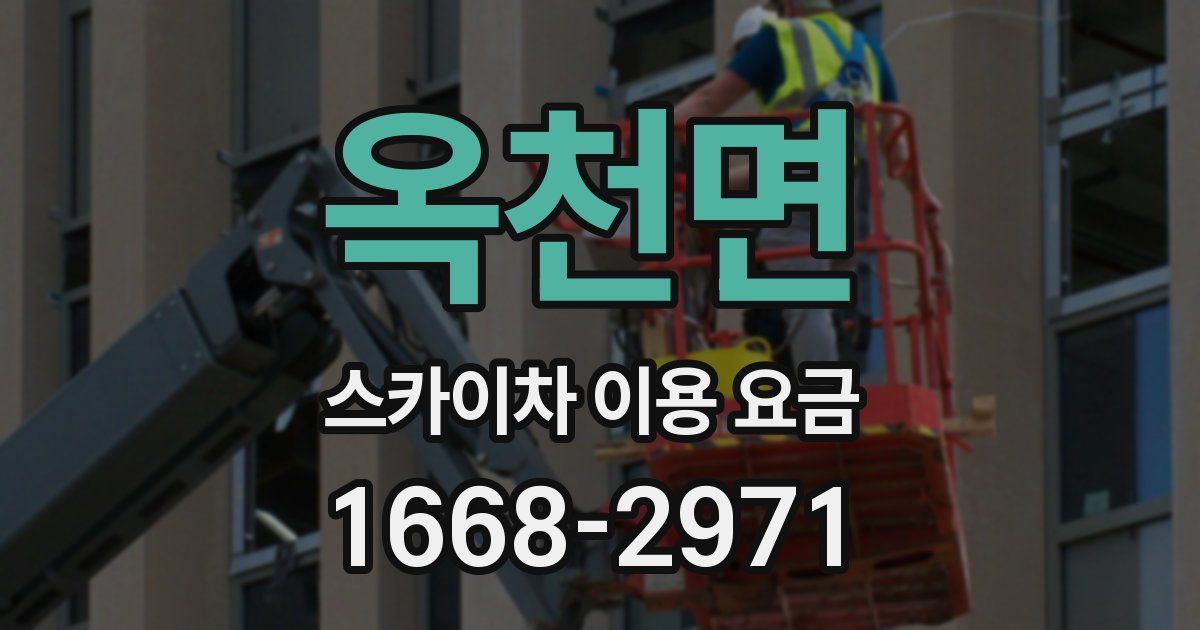 옥천면 스카이차 이용 요금