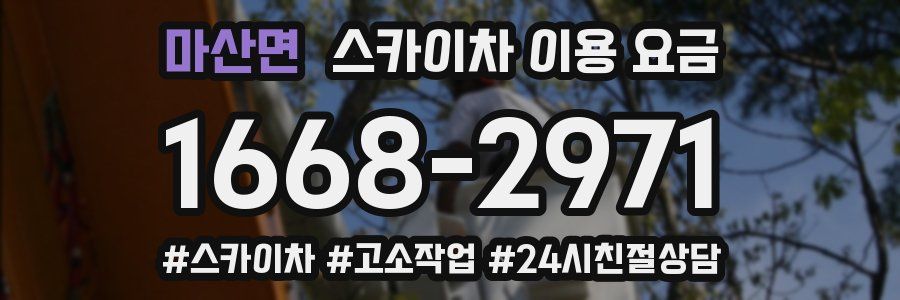 마산면 스카이차 이용 요금