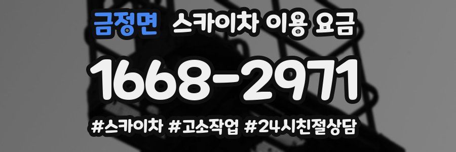 금정면 스카이차 이용 요금