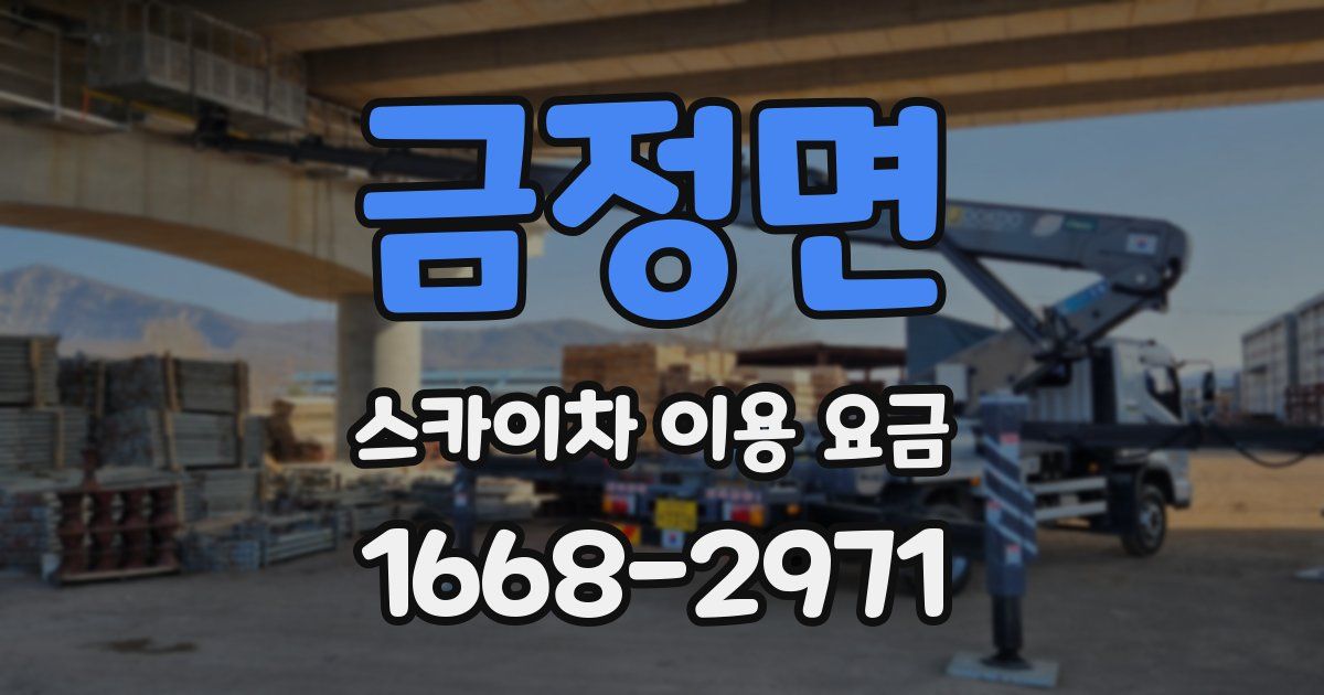 금정면 스카이차 이용 요금
