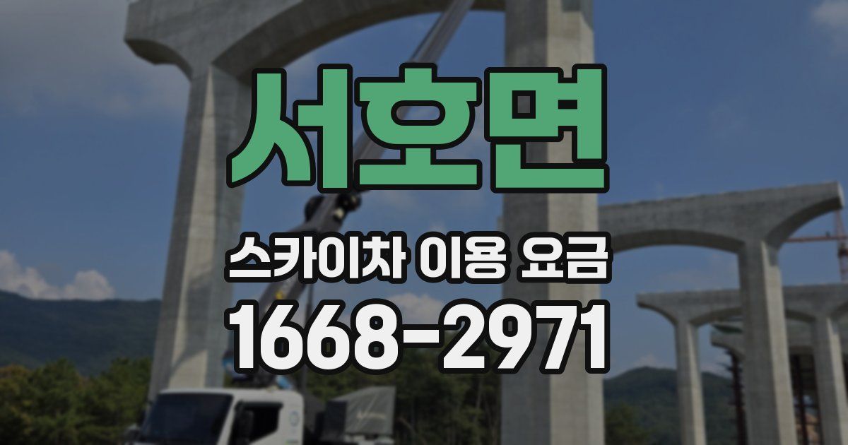 서호면 스카이차 이용 요금