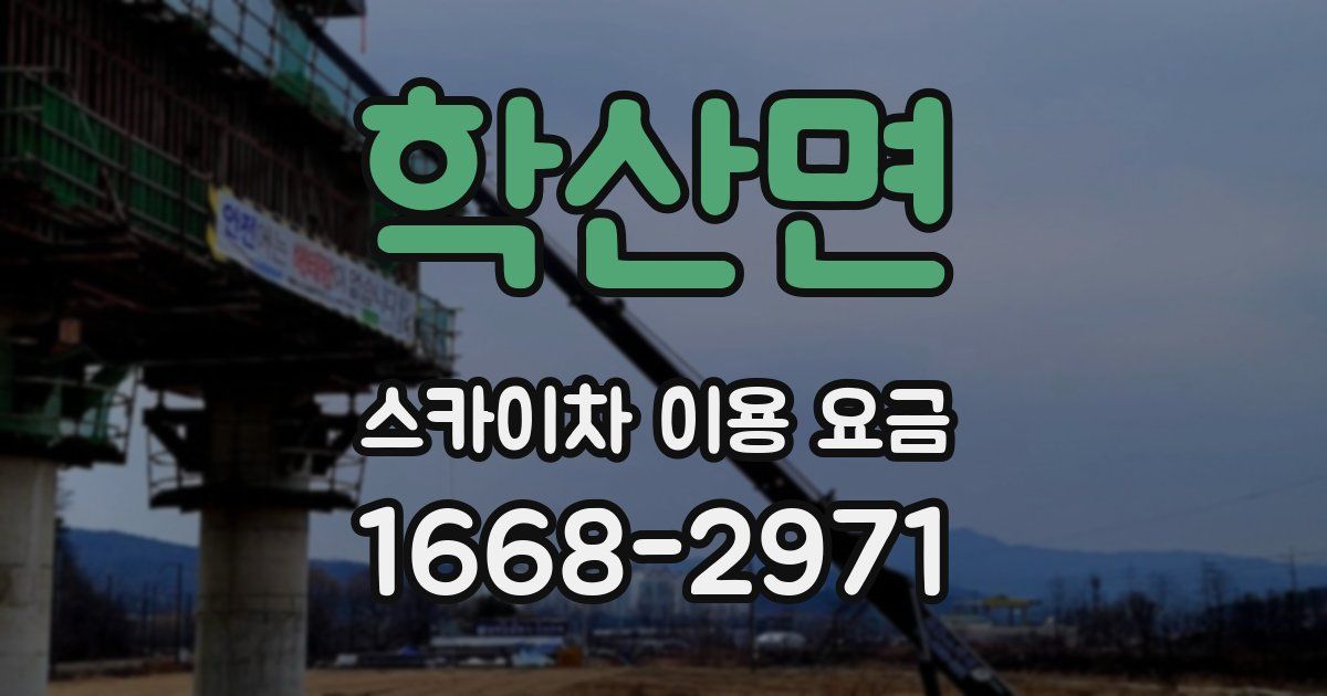 학산면 스카이차 이용 요금