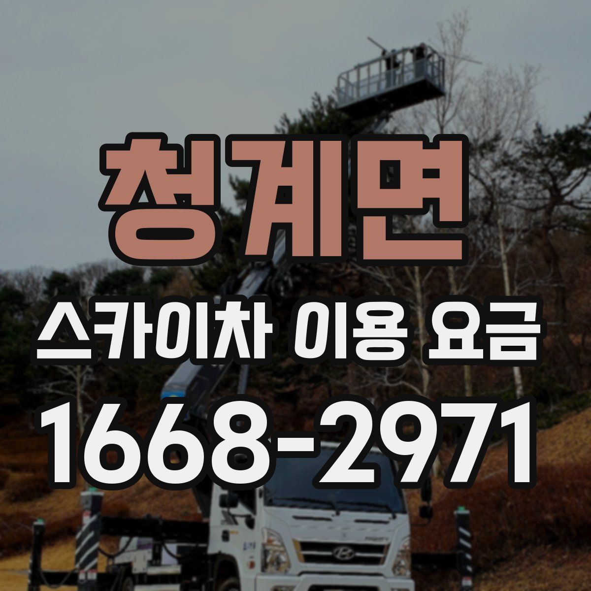 청계면 스카이차 이용 요금