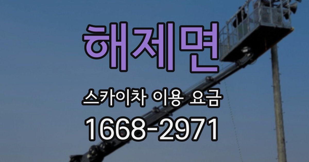 해제면 스카이차 이용 요금