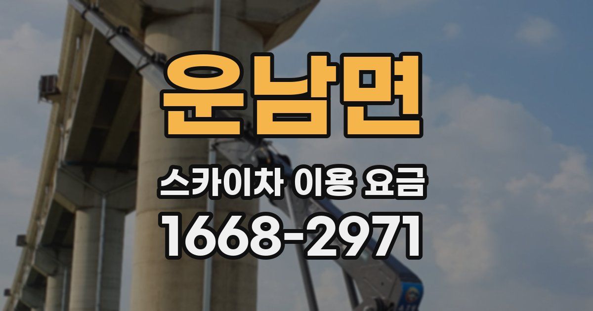 운남면 스카이차 이용 요금