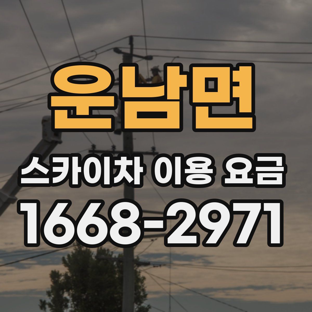 운남면 스카이차 이용 요금