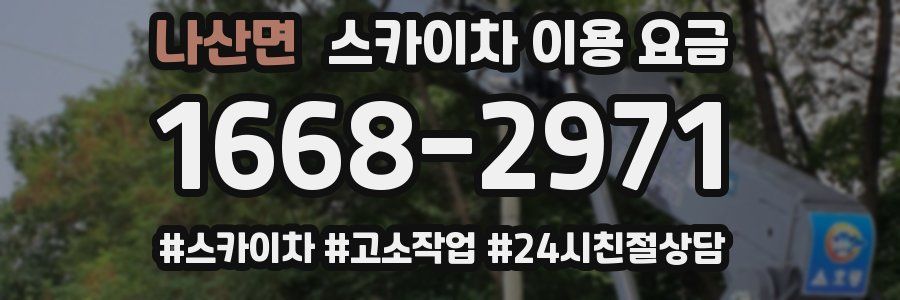 나산면 스카이차 이용 요금