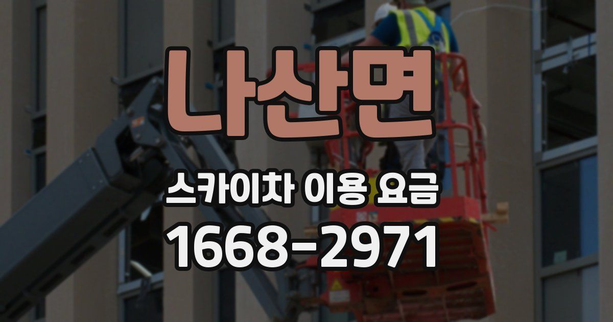 나산면 스카이차 이용 요금