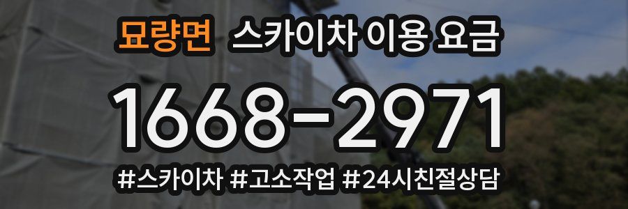 묘량면 스카이차 이용 요금