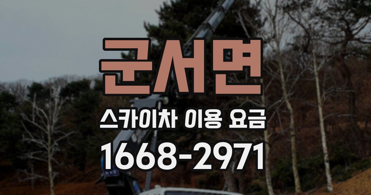 군서면 스카이차 이용 요금