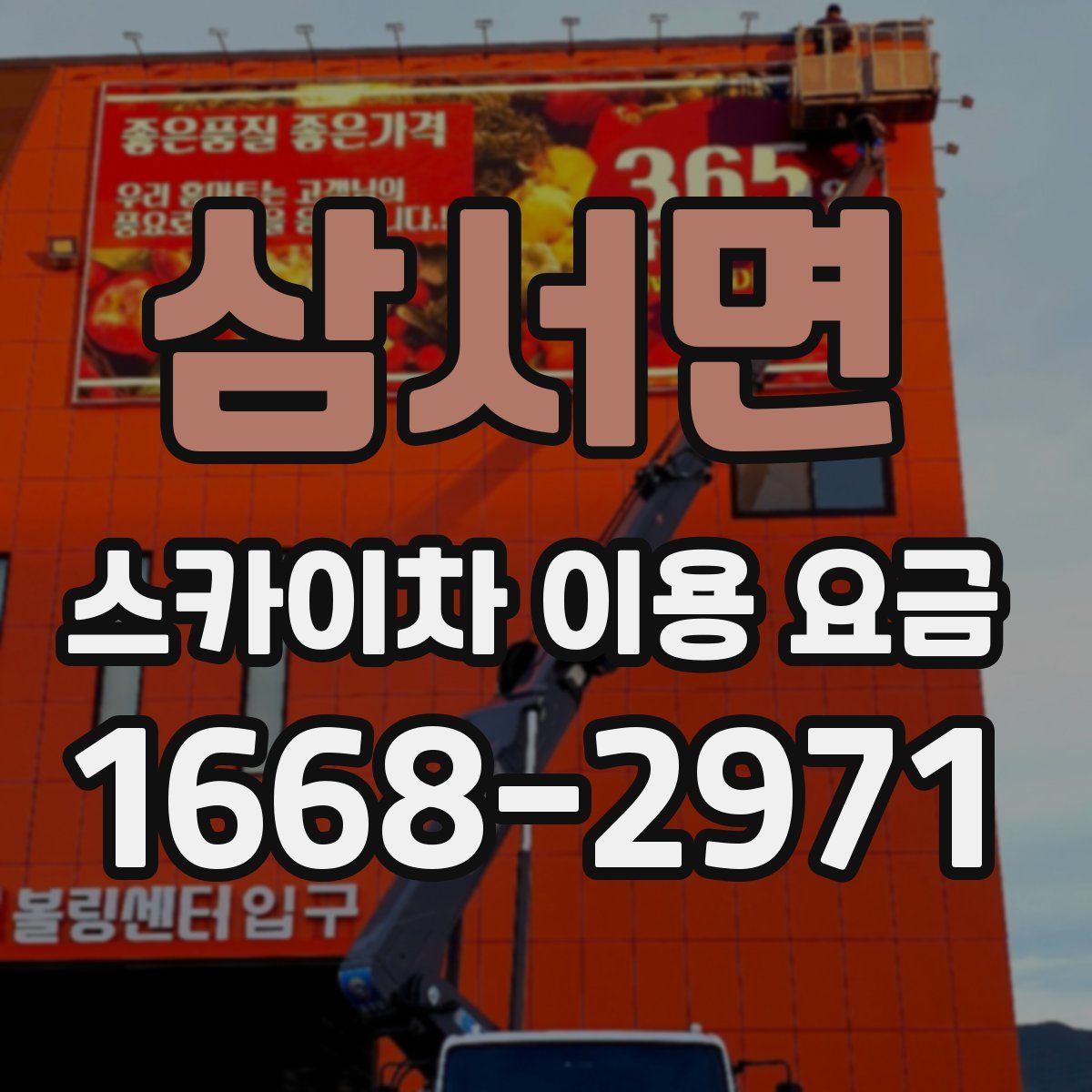 삼서면 스카이차 이용 요금