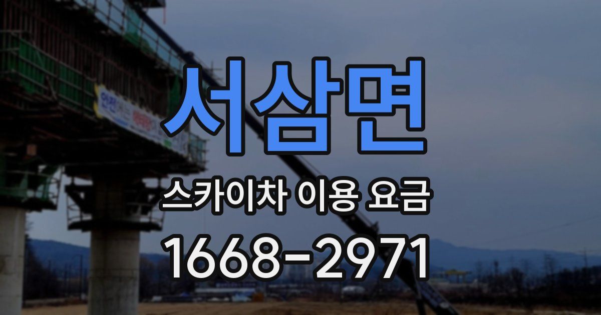 서삼면 스카이차 이용 요금