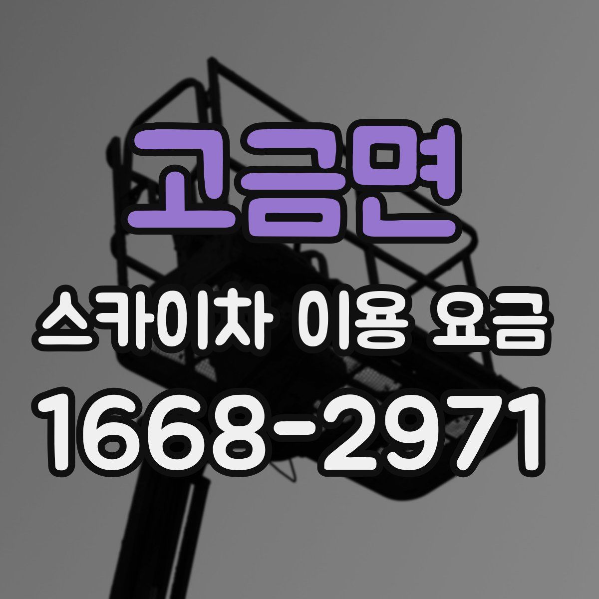 고금면 스카이차 이용 요금