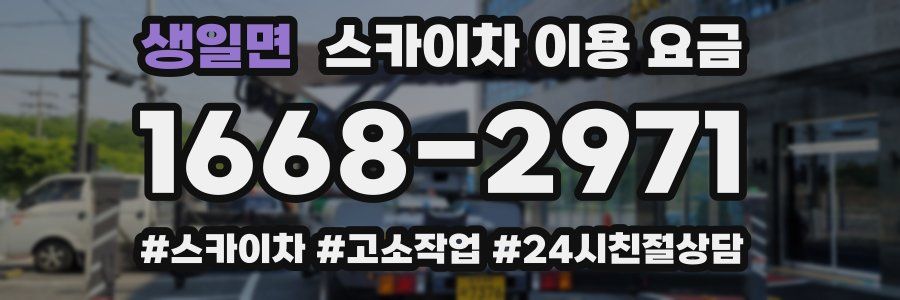 생일면 스카이차 이용 요금