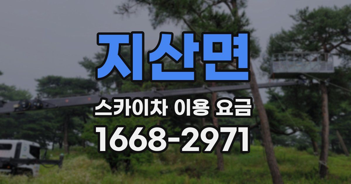 지산면 스카이차 이용 요금