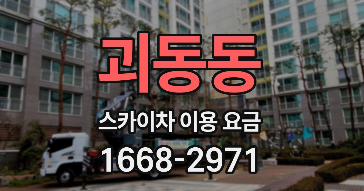 괴동동 스카이차 이용 요금