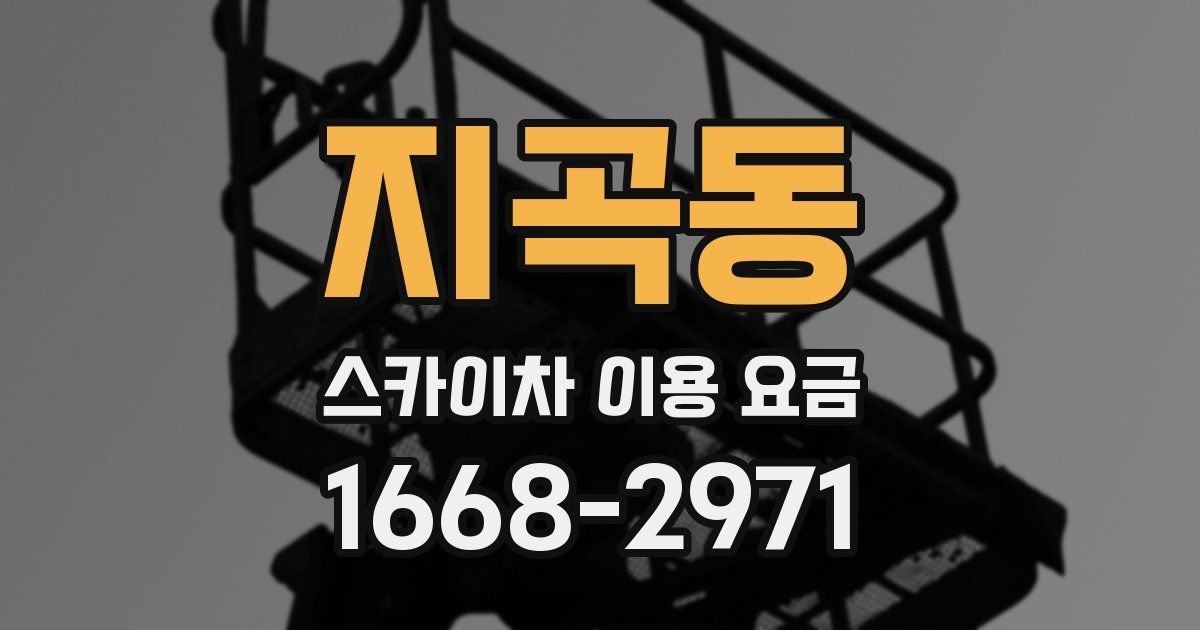 지곡동 스카이차 이용 요금