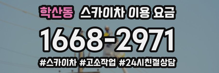 학산동 스카이차 이용 요금
