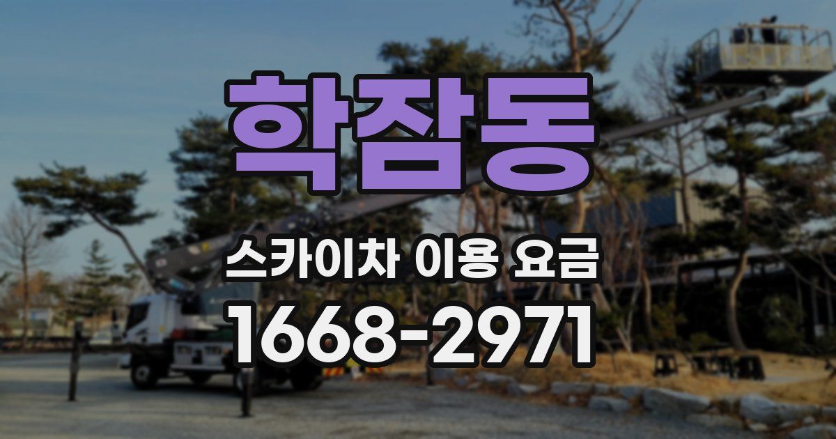 학잠동 스카이차 이용 요금