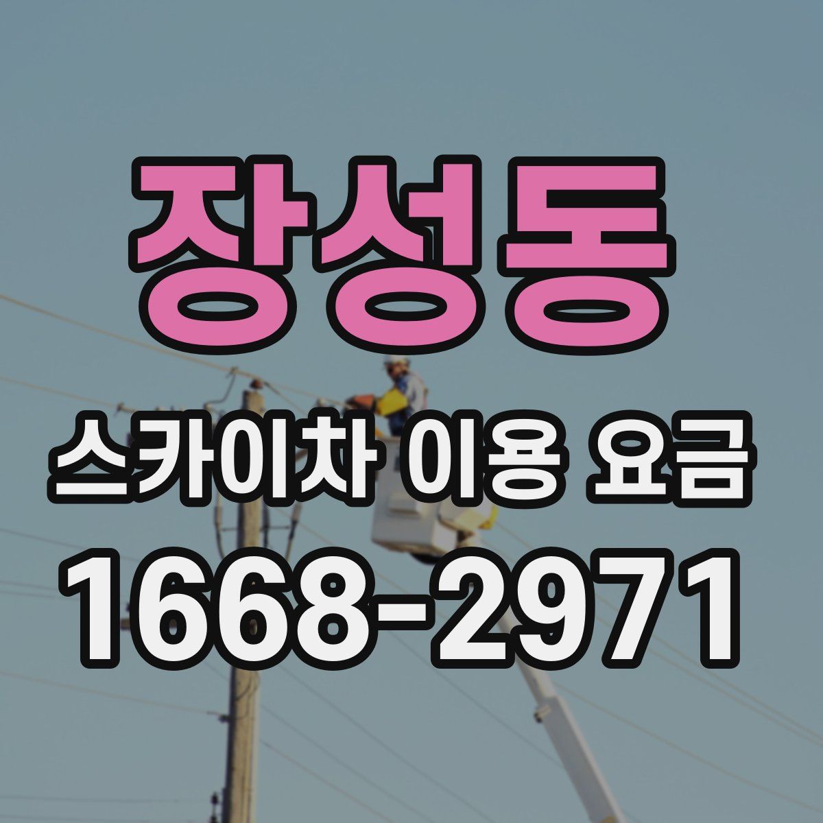 장성동 스카이차 이용 요금