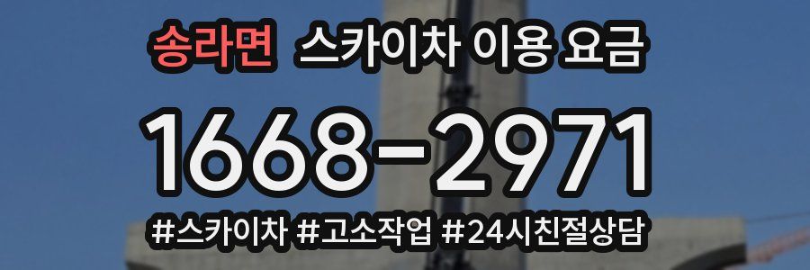 송라면 스카이차 이용 요금