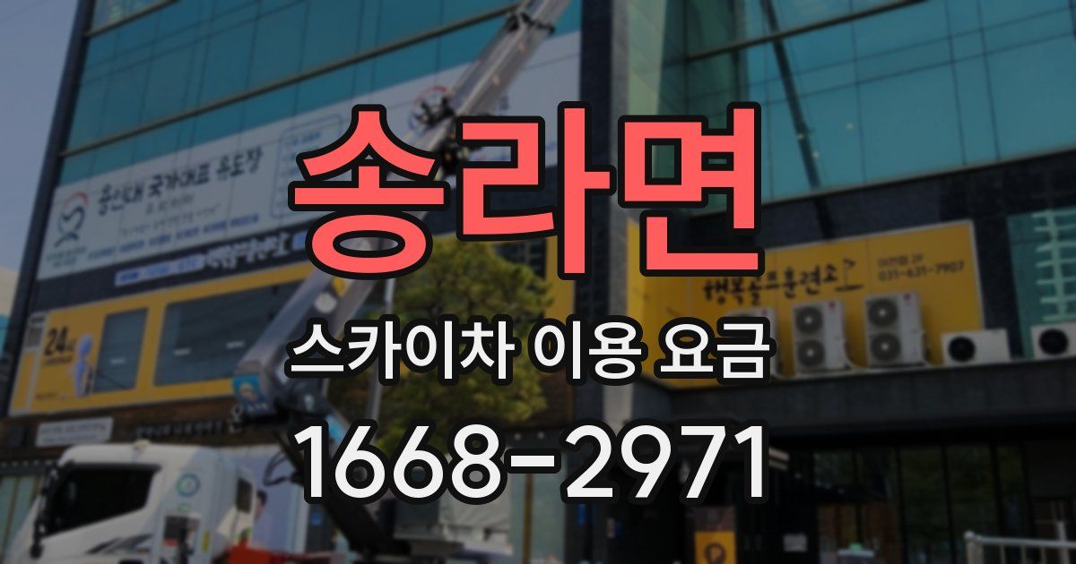 송라면 스카이차 이용 요금