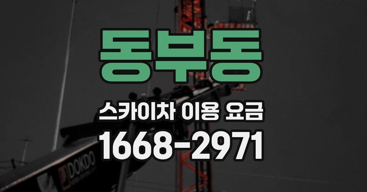 동부동 스카이차 이용 요금
