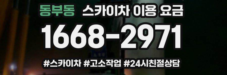 동부동 스카이차 이용 요금