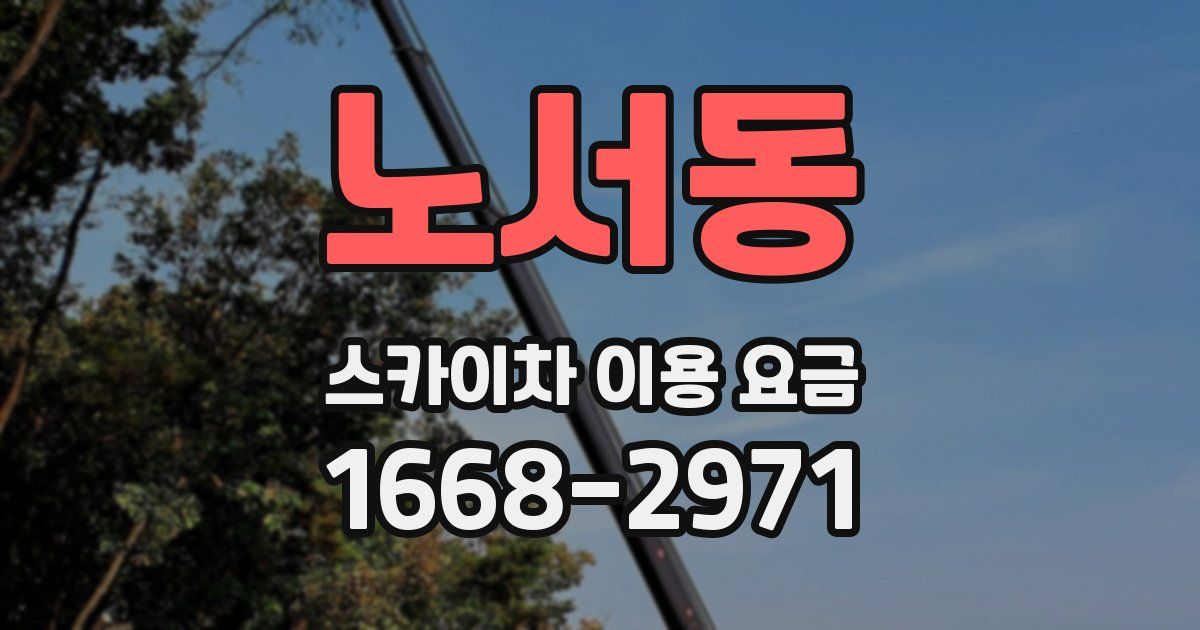 노서동 스카이차 이용 요금