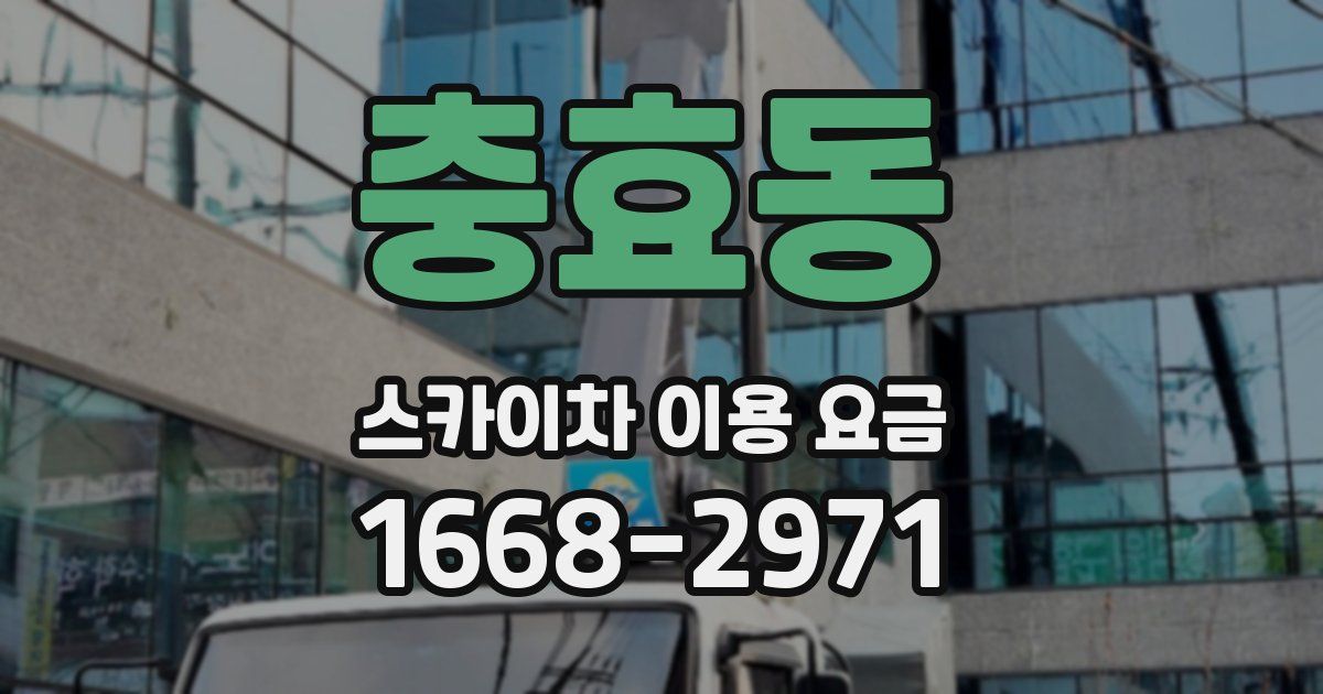 충효동 스카이차 이용 요금