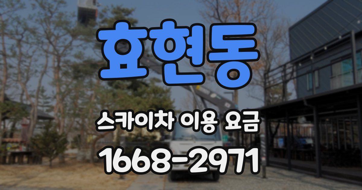 효현동 스카이차 이용 요금