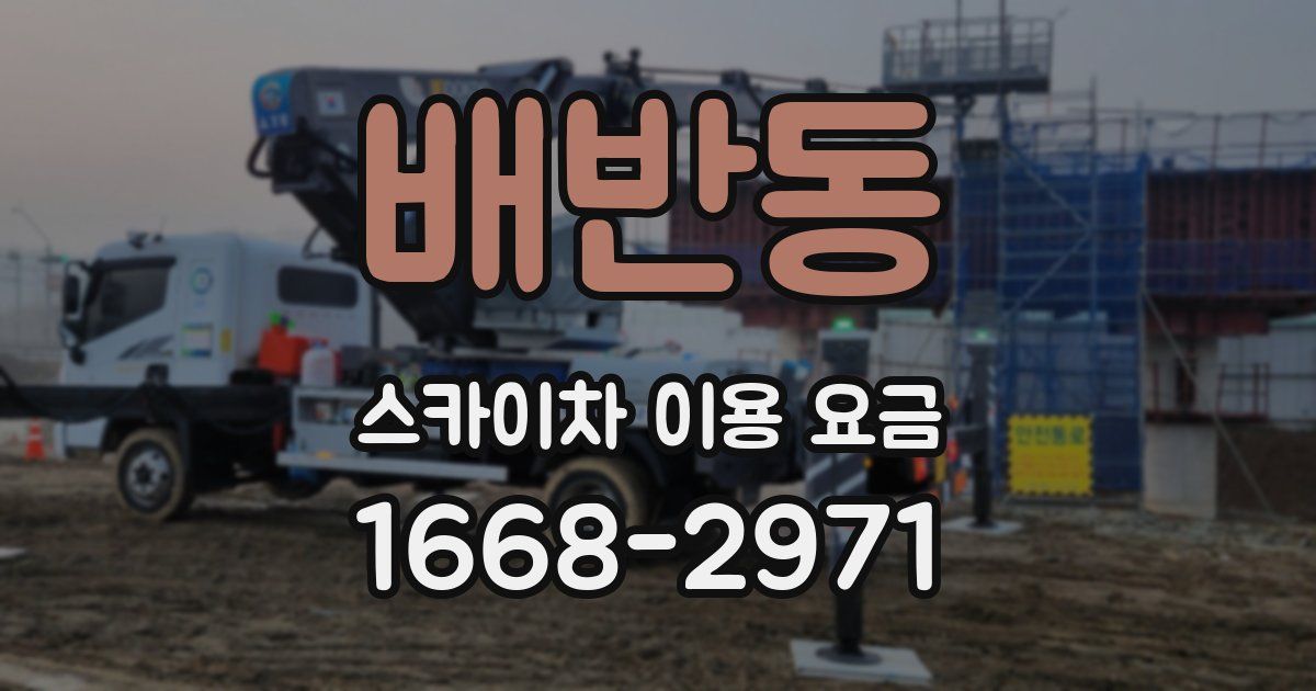 배반동 스카이차 이용 요금