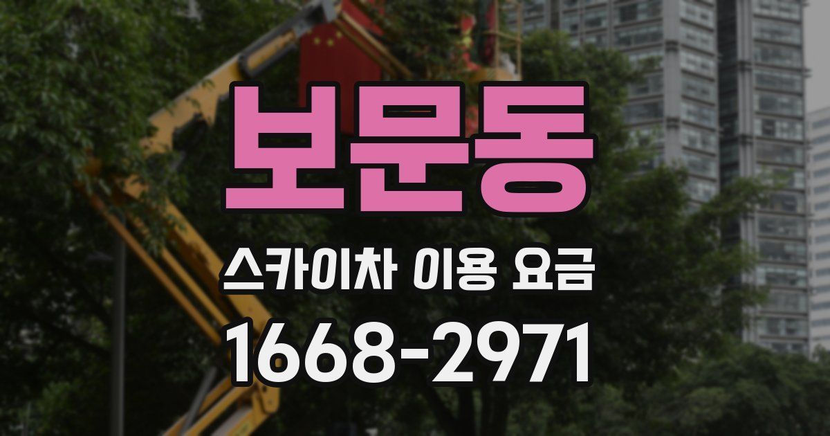 보문동 스카이차 이용 요금
