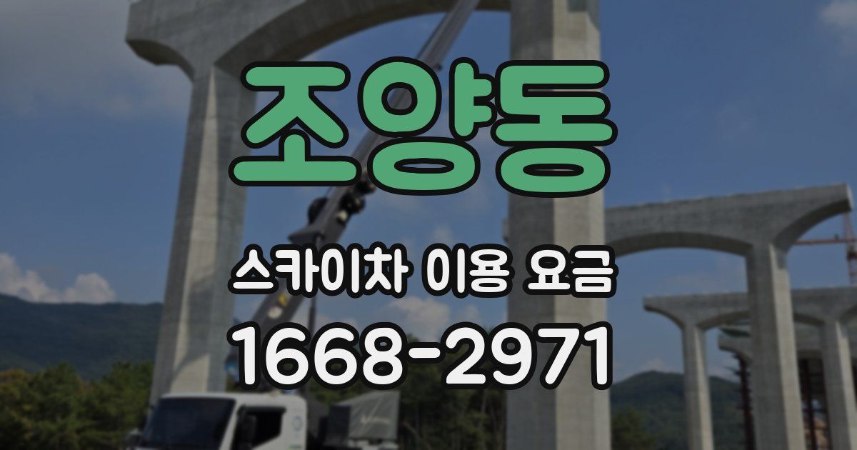 조양동 스카이차 이용 요금