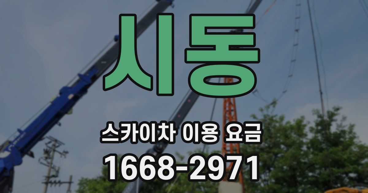 시동 스카이차 이용 요금
