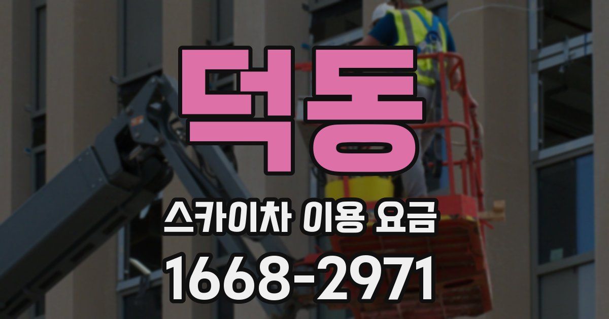 덕동 스카이차 이용 요금