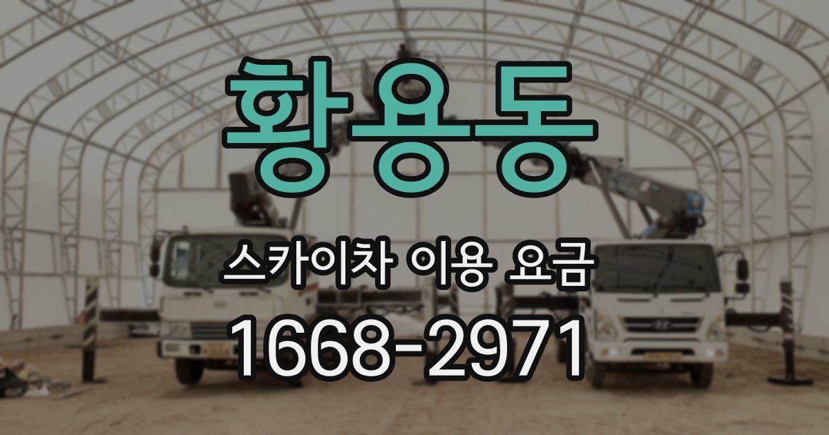 황용동 스카이차 이용 요금