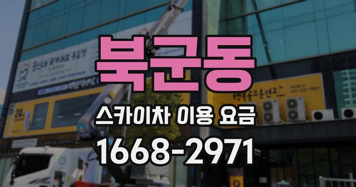 북군동 스카이차 이용 요금