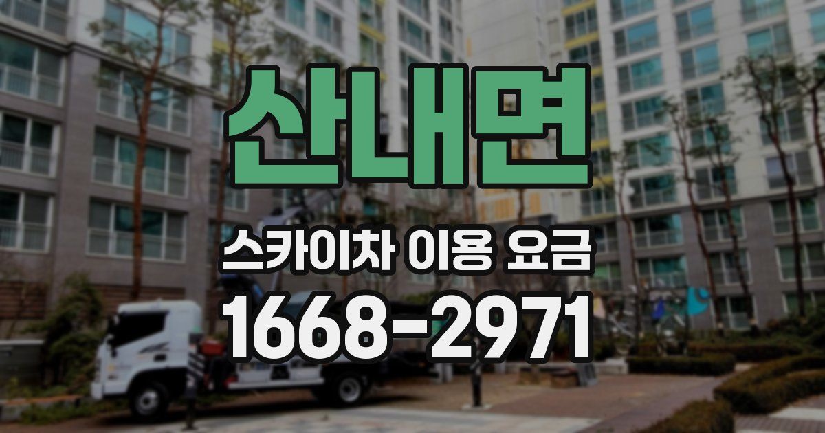 산내면 스카이차 이용 요금