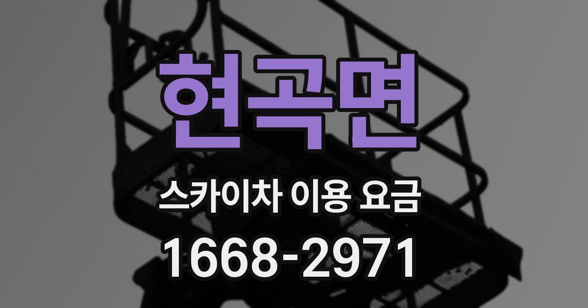 현곡면 스카이차 이용 요금