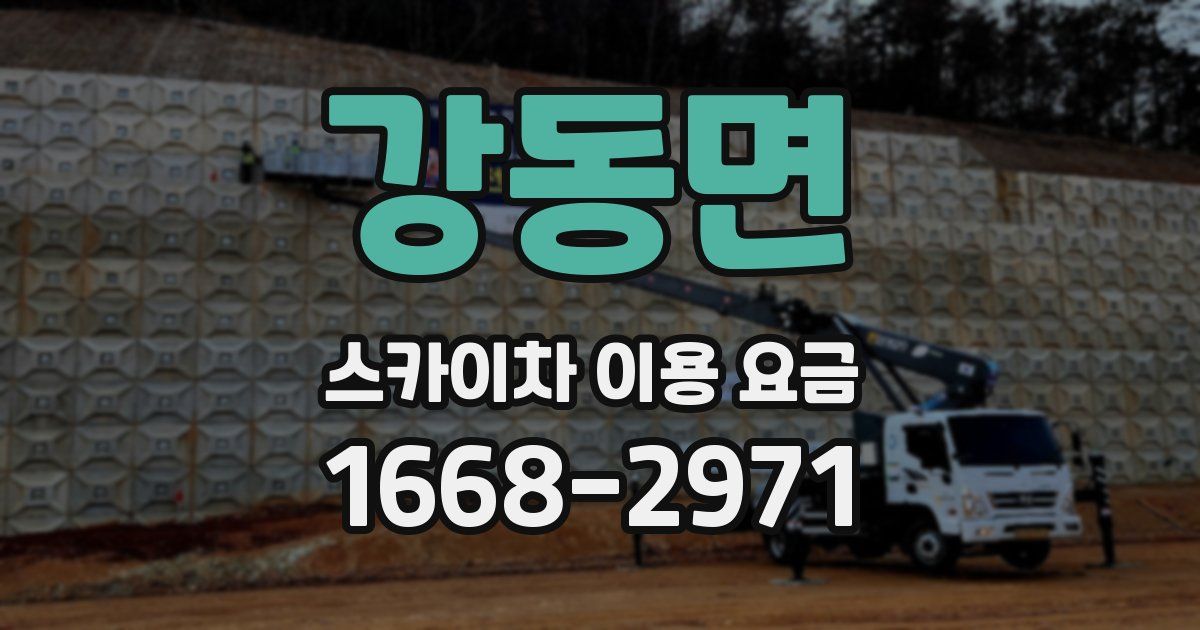 강동면 스카이차 이용 요금
