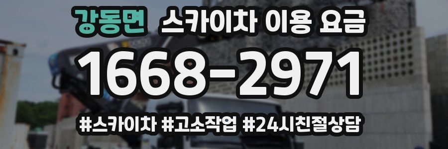강동면 스카이차 이용 요금