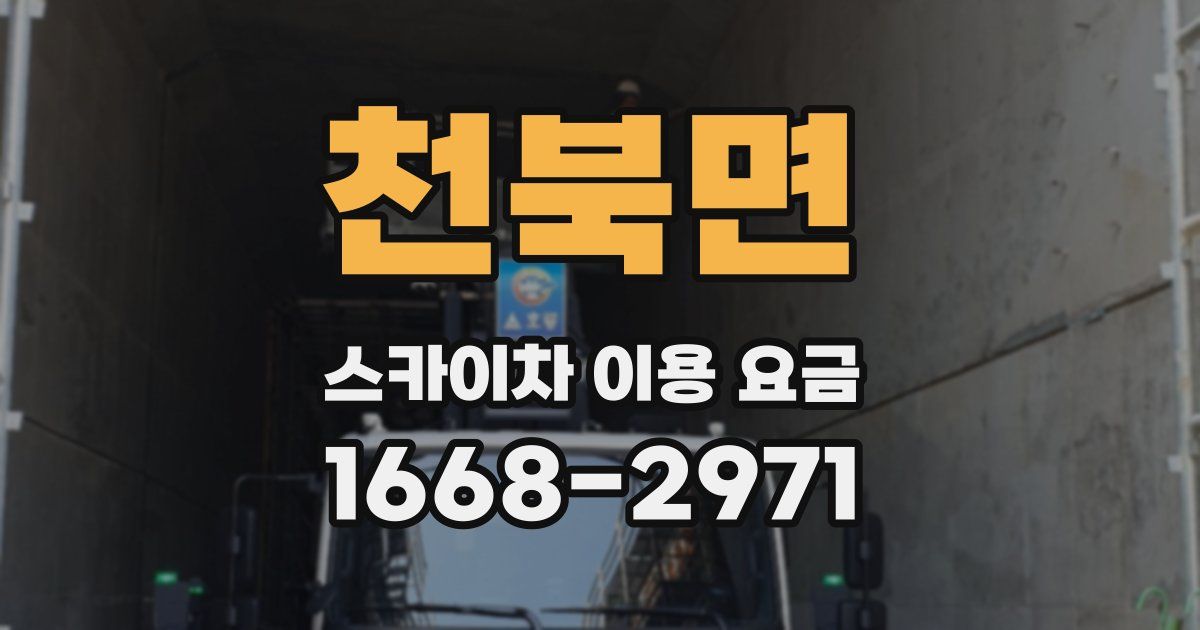 천북면 스카이차 이용 요금