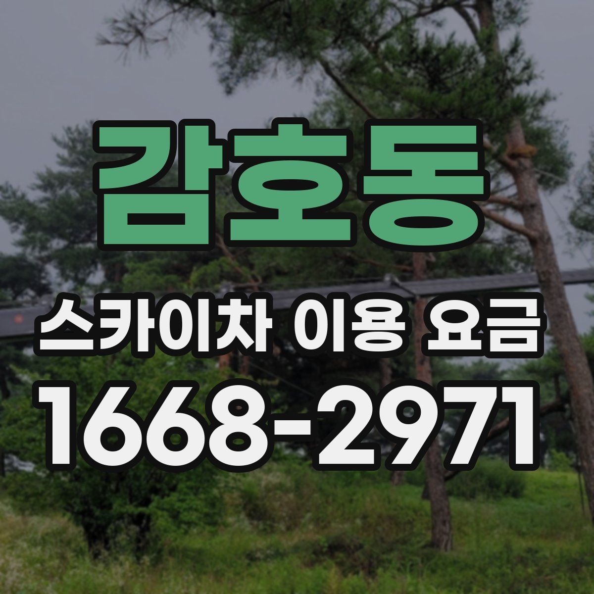 감호동 스카이차 이용 요금