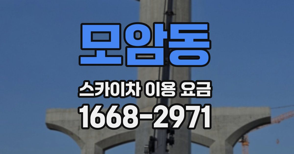 모암동 스카이차 이용 요금