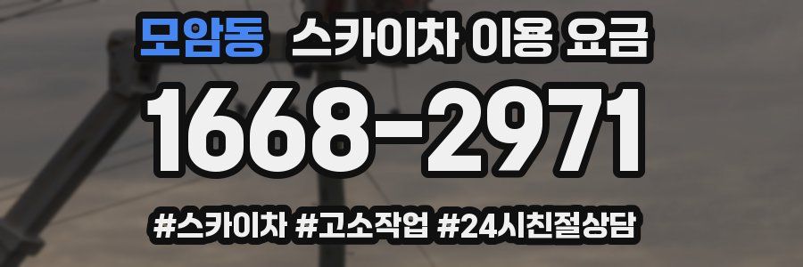 모암동 스카이차 이용 요금