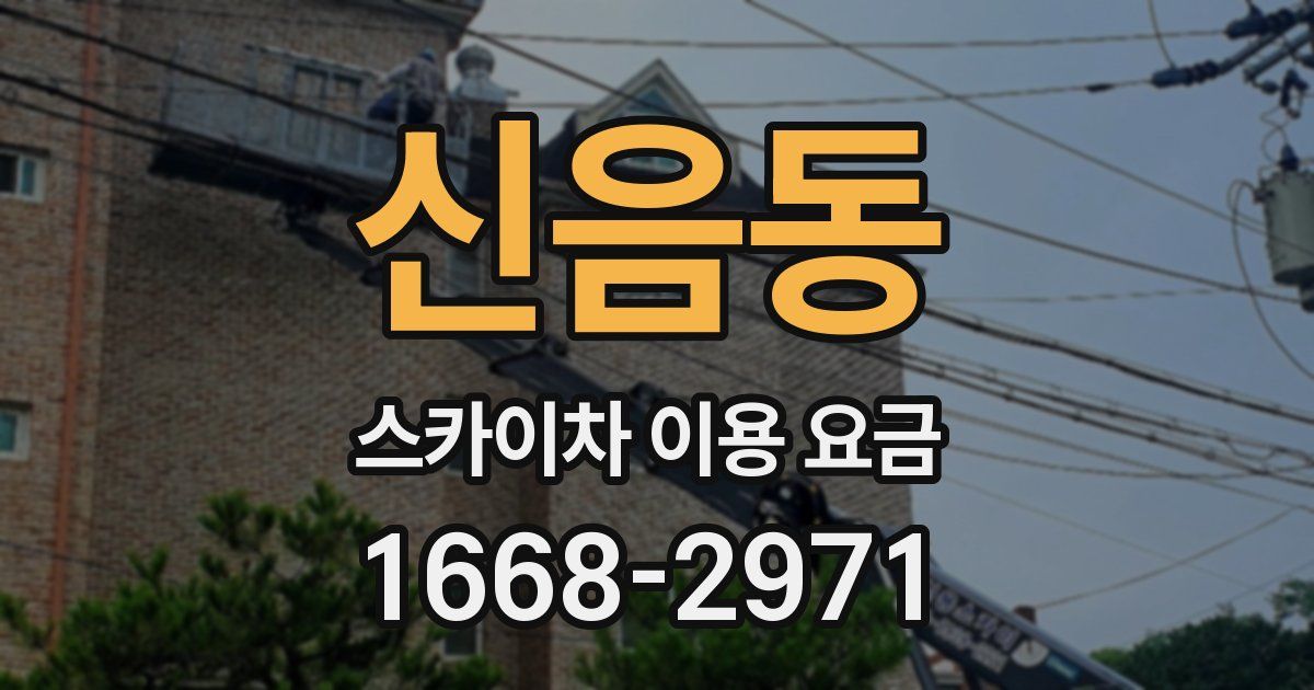 신음동 스카이차 이용 요금