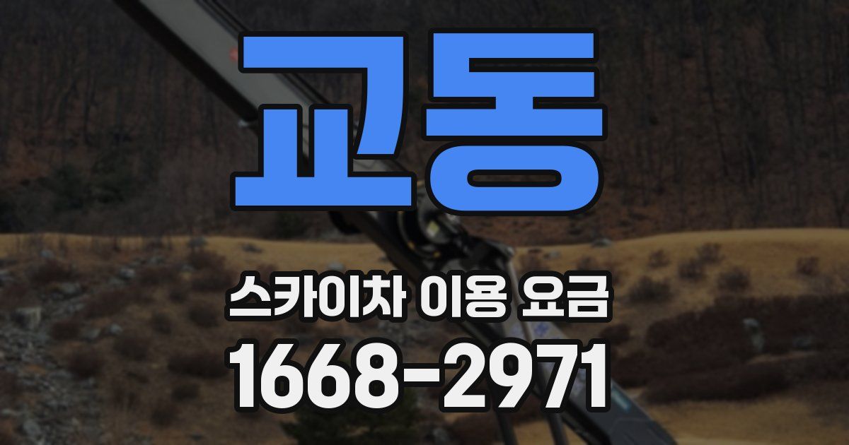 교동 스카이차 이용 요금