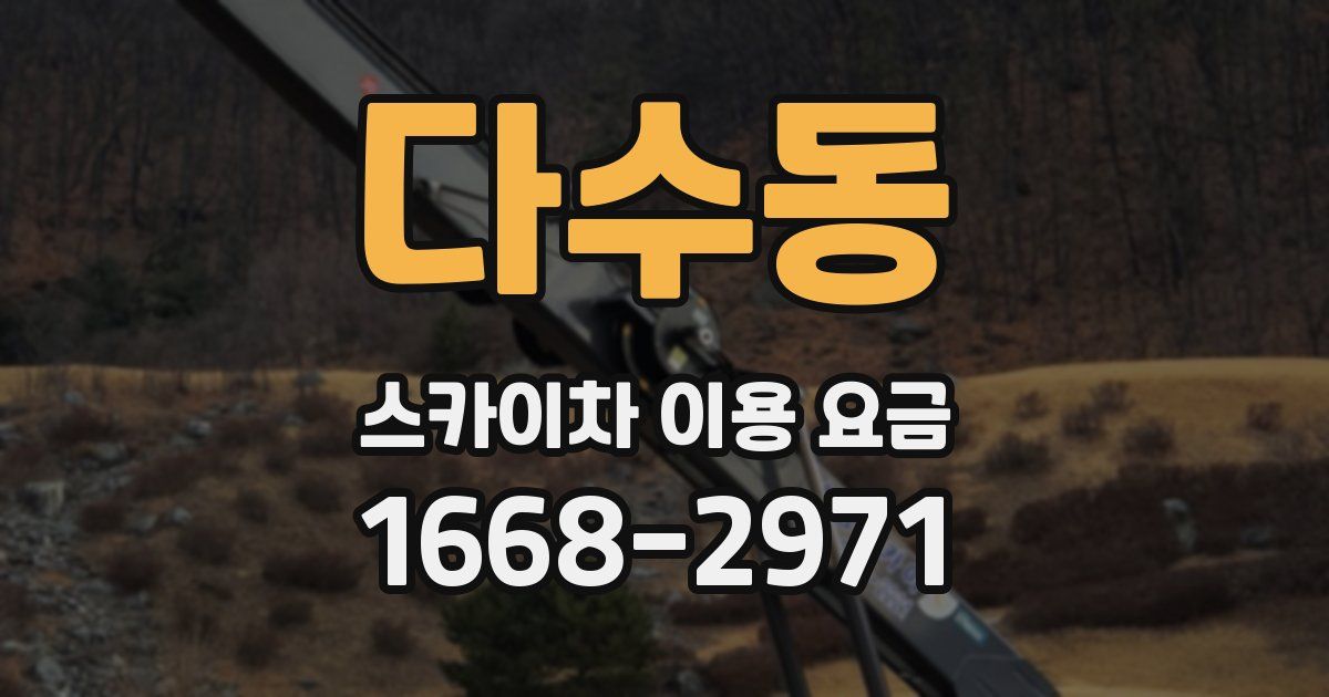 다수동 스카이차 이용 요금